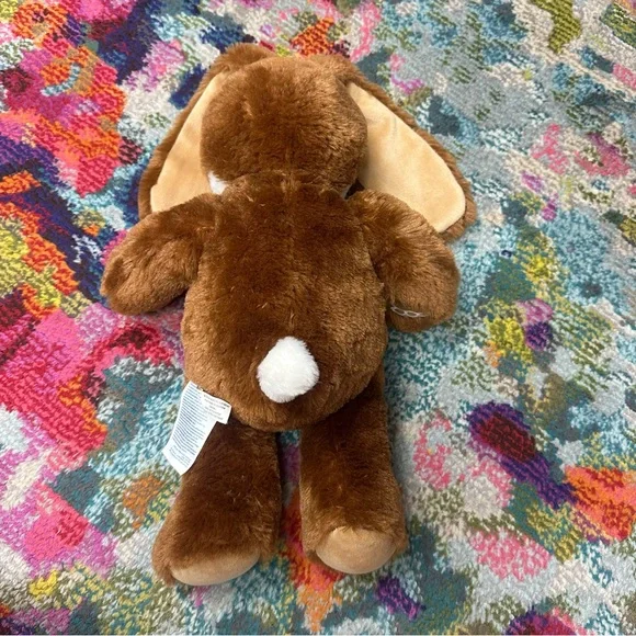 Cocoa Cream Build-A-Bear Plush Bunny spots on tummy and a loose thread see pics - Picture 5 of 8